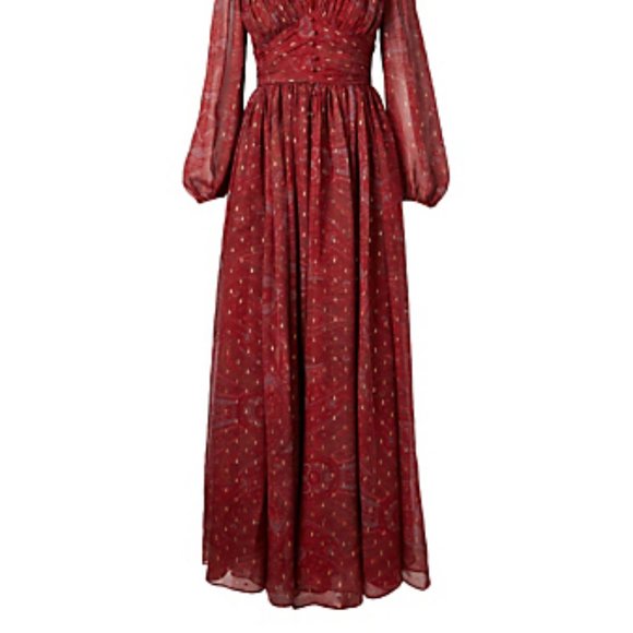 STUNNING AMUR SILK MAXI DRESS - Picture 4 of 6